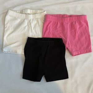 Kids Cotton Shorts Set - Pink, Black, and White